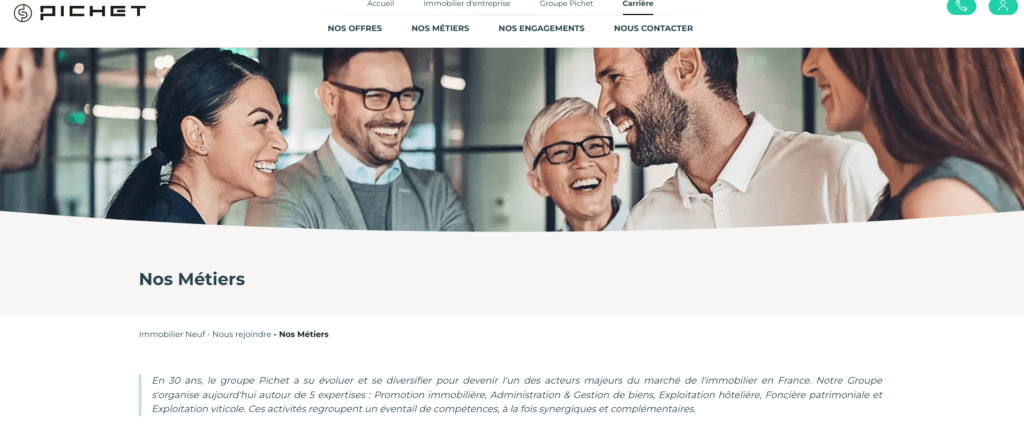 Aperçu du site carrière de Pichet, réalisé par Paradisiak