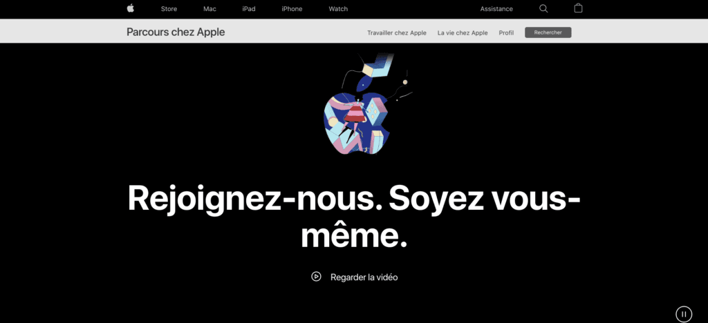 la page carrière d'Apple