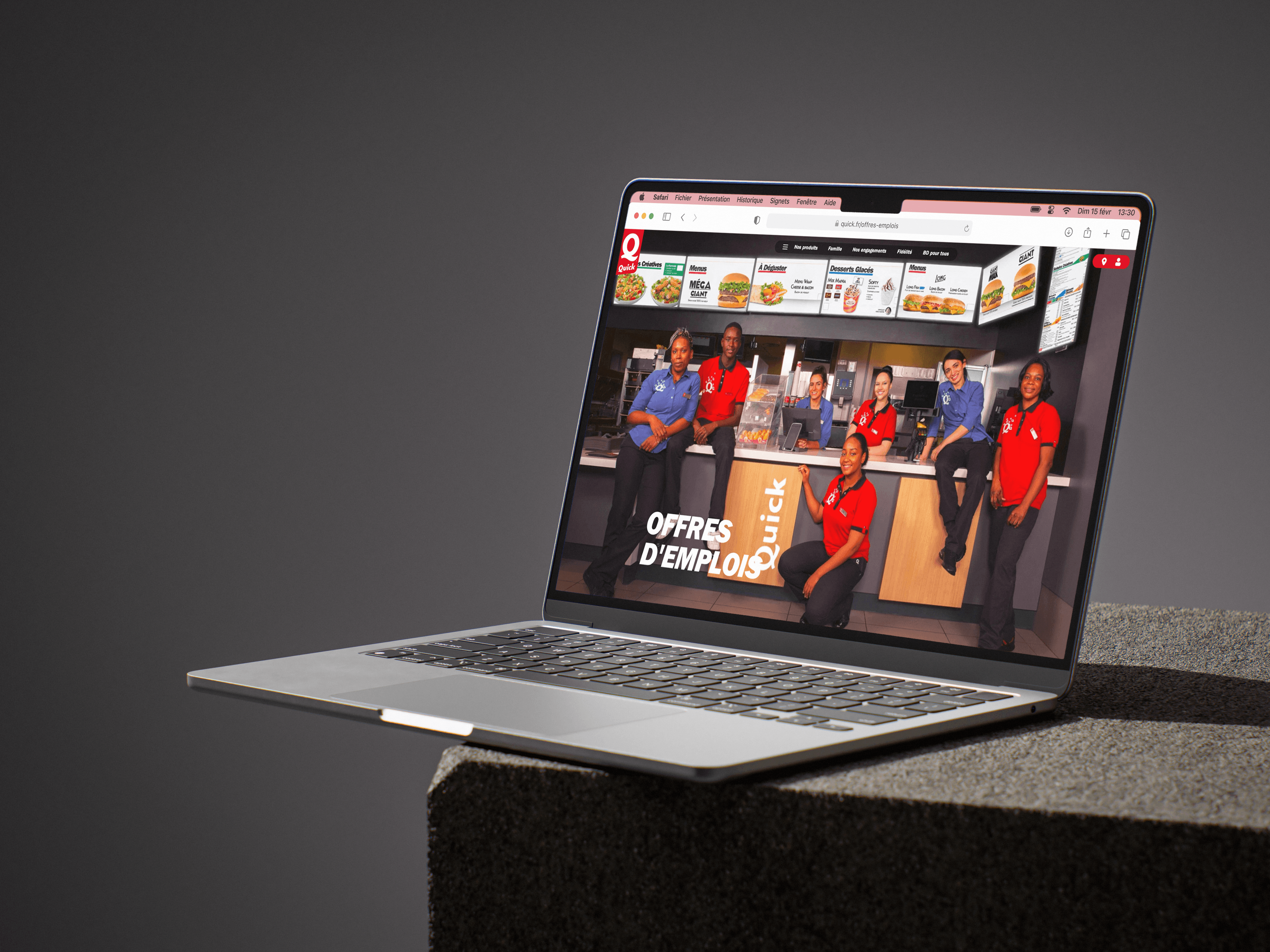 Aperçu responsive du site carrière Quick