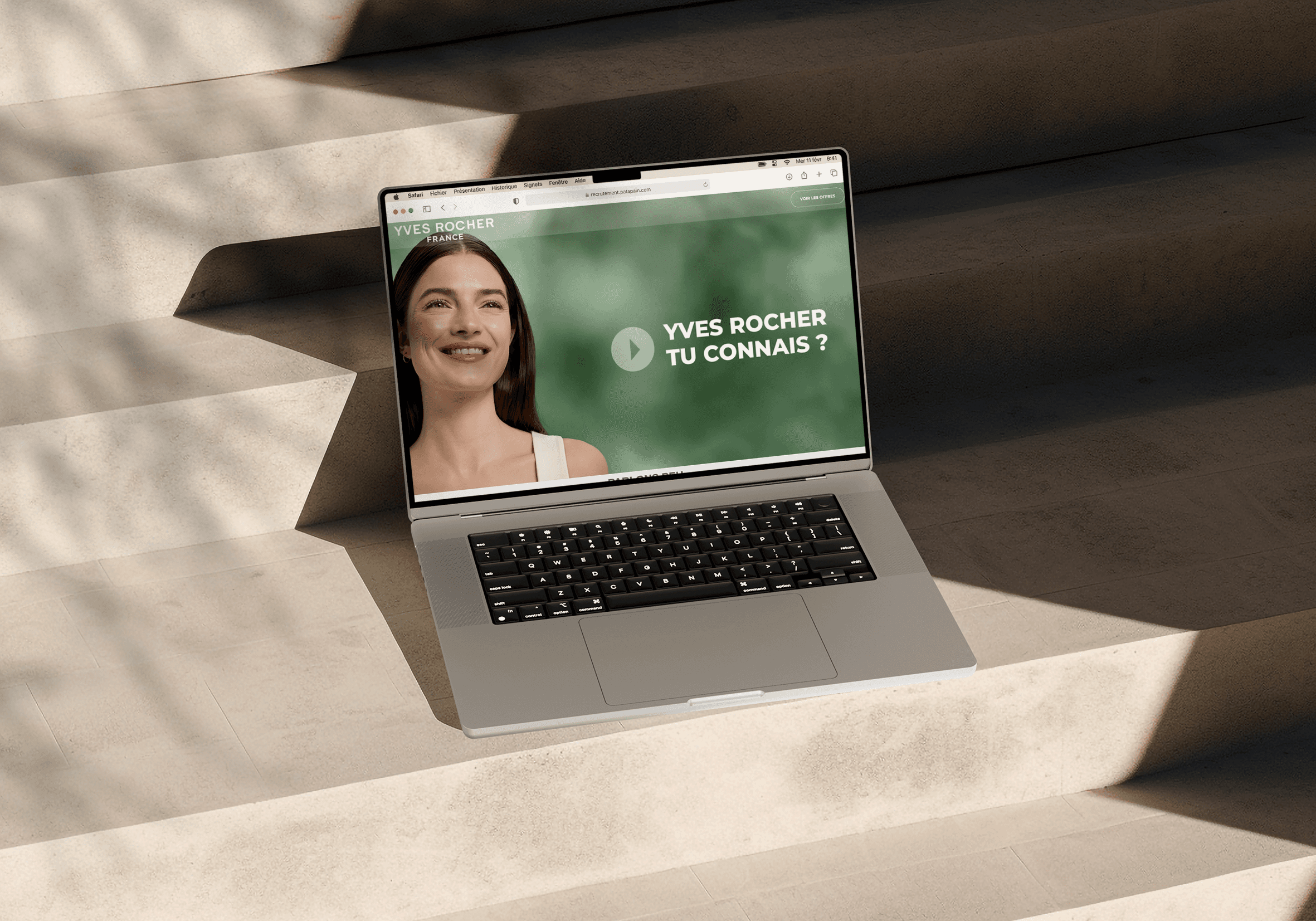 Aperçu responsive du site carrière Yves Rocher